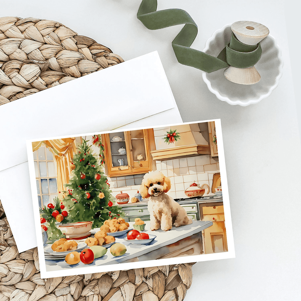 Glamorous Pups : Poodle Christmas Cookies Greeting Cards Pack of 8