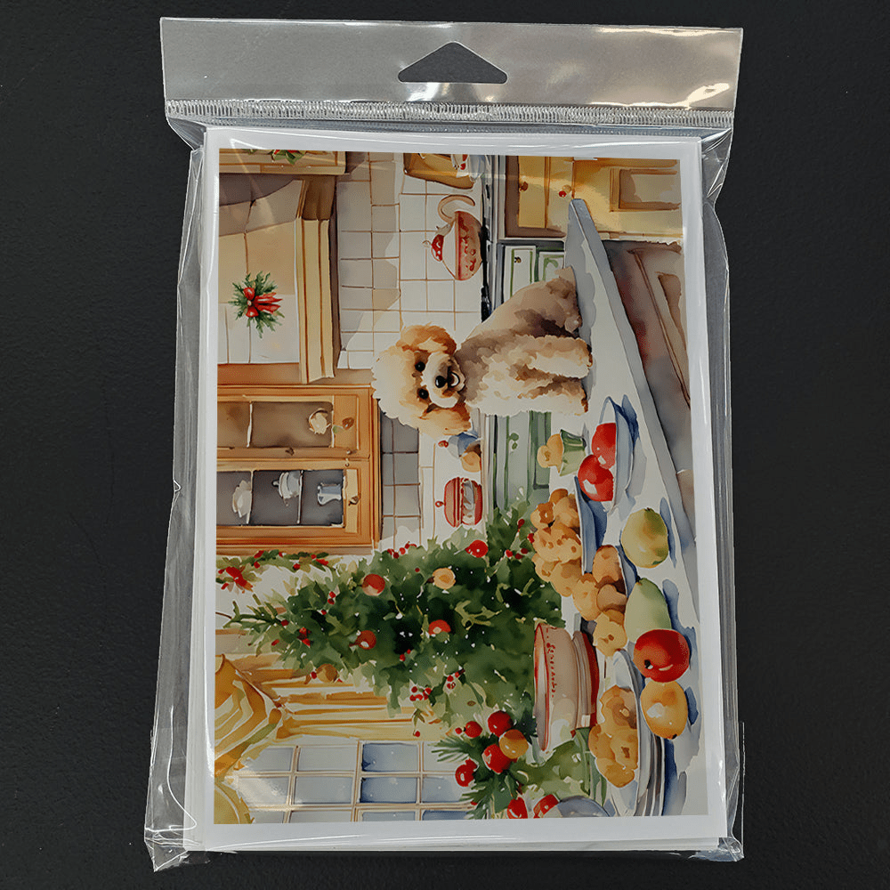 Glamorous Pups : Poodle Christmas Cookies Greeting Cards Pack of 8