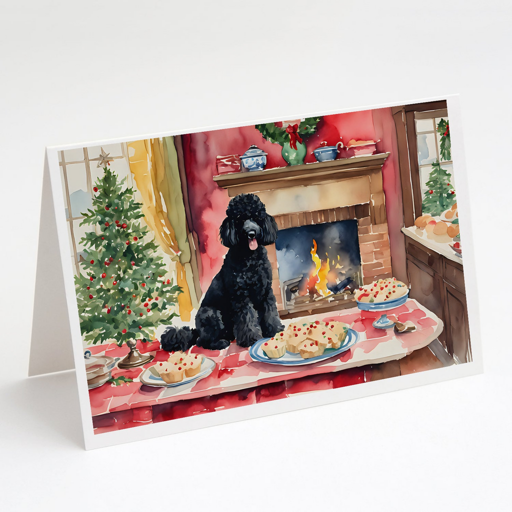 Glamorous Pups : Poodle Christmas Cookies Greeting Cards Pack of 8