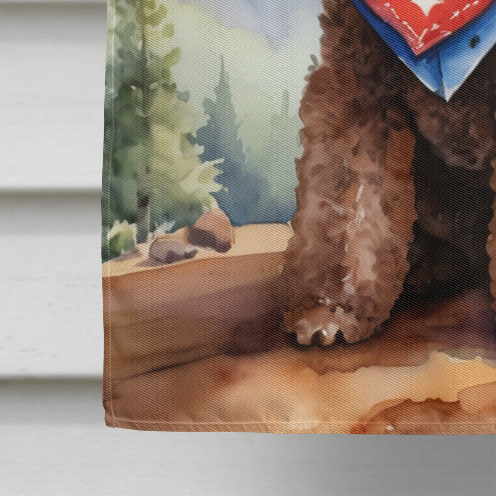 Glamorous Pups : Poodle Cowboy Welcome House Flag