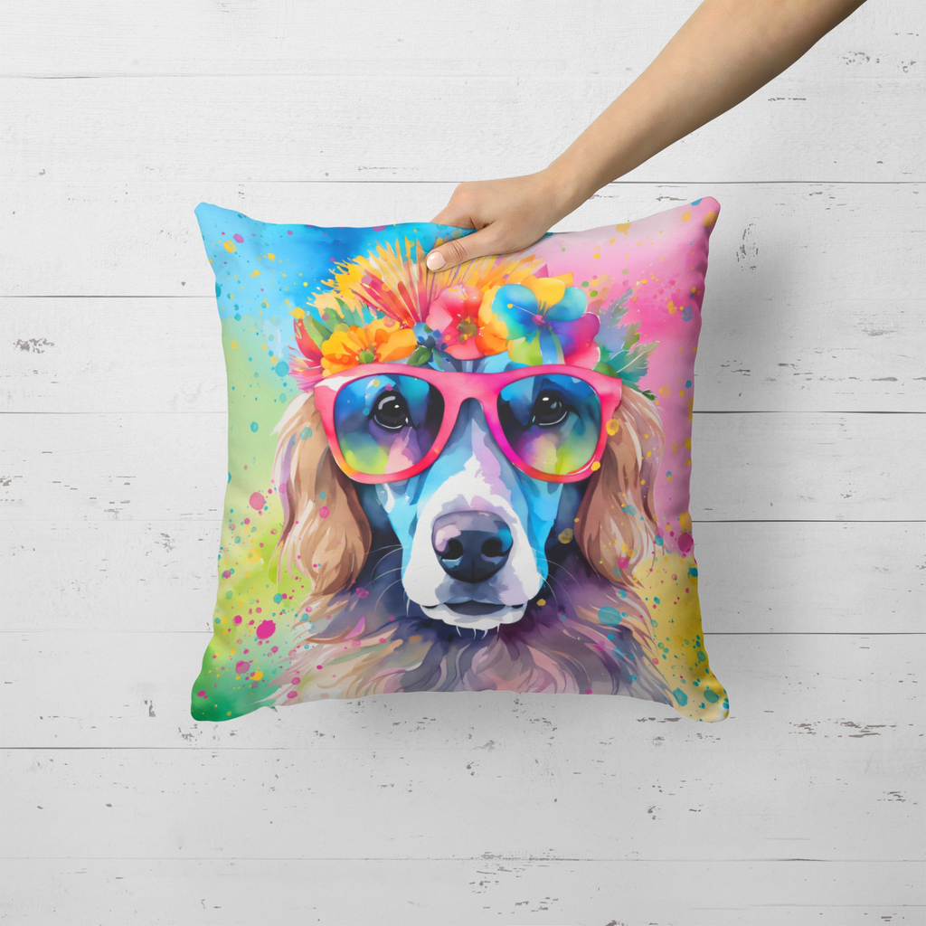 Glamorous Pups : Poodle Hippie Dawg Throw Pillow