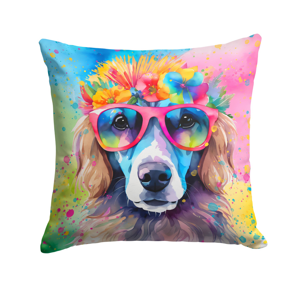 Glamorous Pups : Poodle Hippie Dawg Throw Pillow