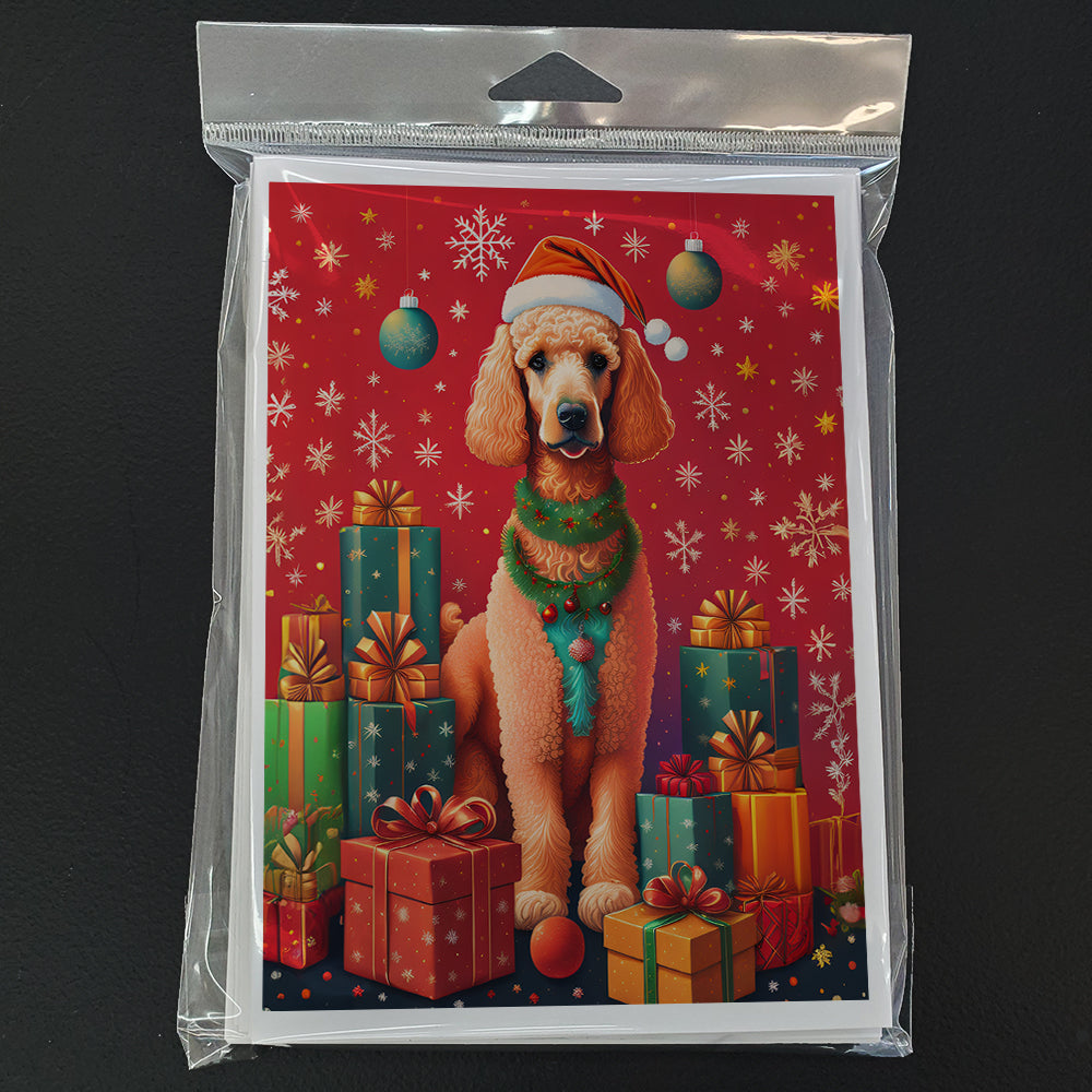 Glamorous Pups : Poodle Holiday Christmas Greeting Cards Pack of 8