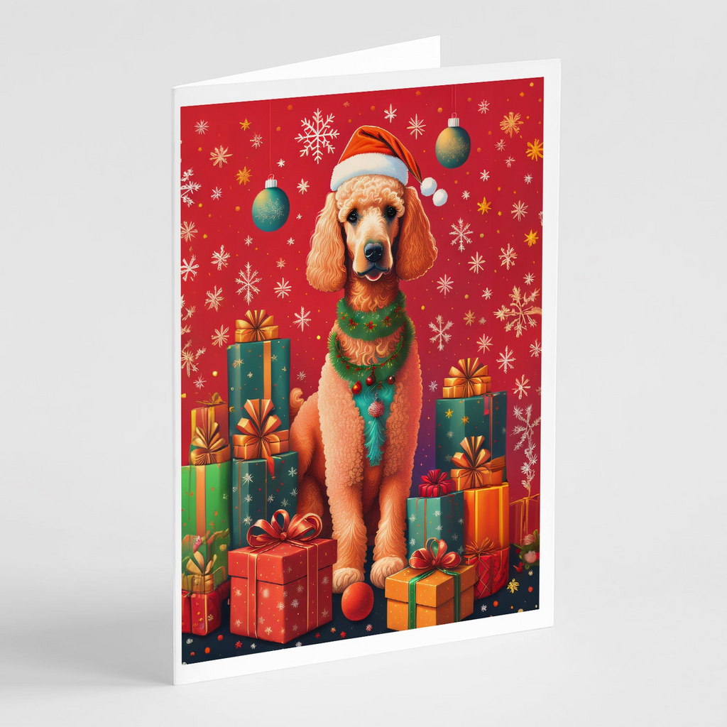 Glamorous Pups : Poodle Holiday Christmas Greeting Cards Pack of 8