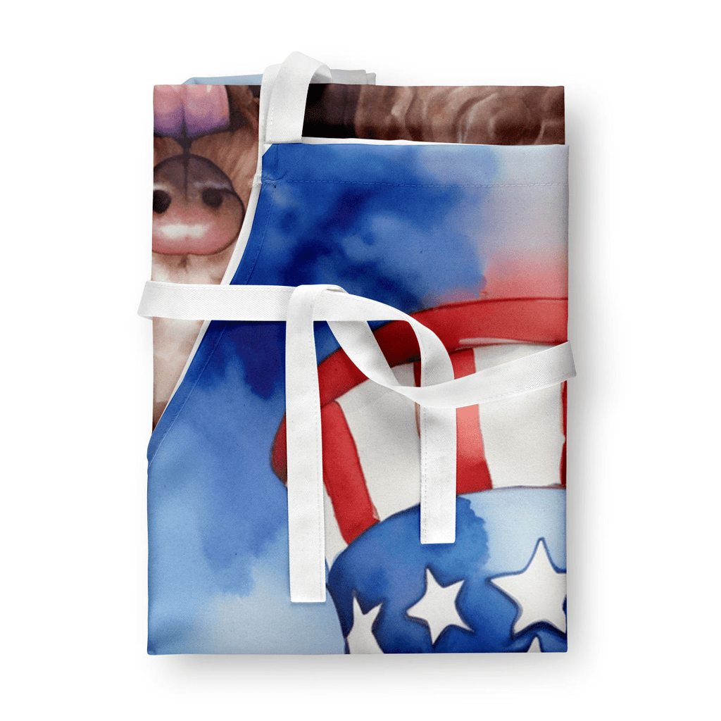 Glamorous Pups : Poodle Patriotic American Apron