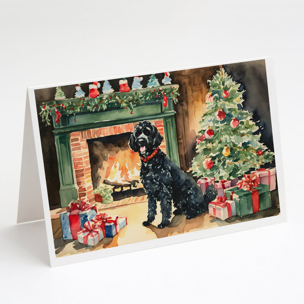 Glamorous Pups : Portuguese Water Dog Cozy Christmas Greeting Cards Pack of 8