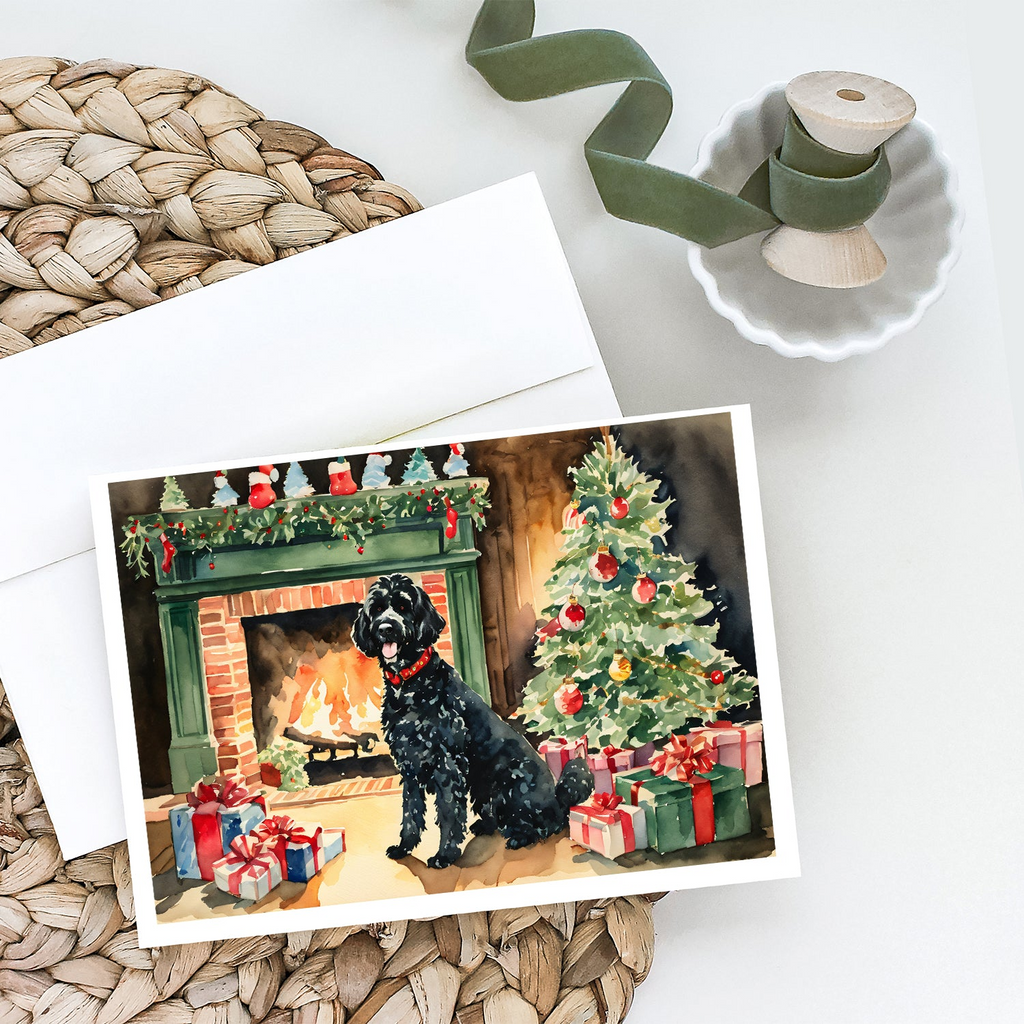 Glamorous Pups : Portuguese Water Dog Cozy Christmas Greeting Cards Pack of 8
