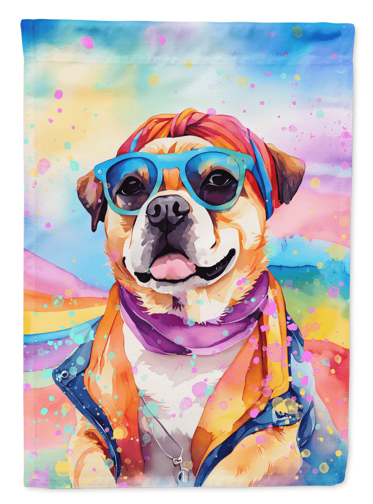 Glamorous Pups : Pug Hippie Dawg Garden Flag