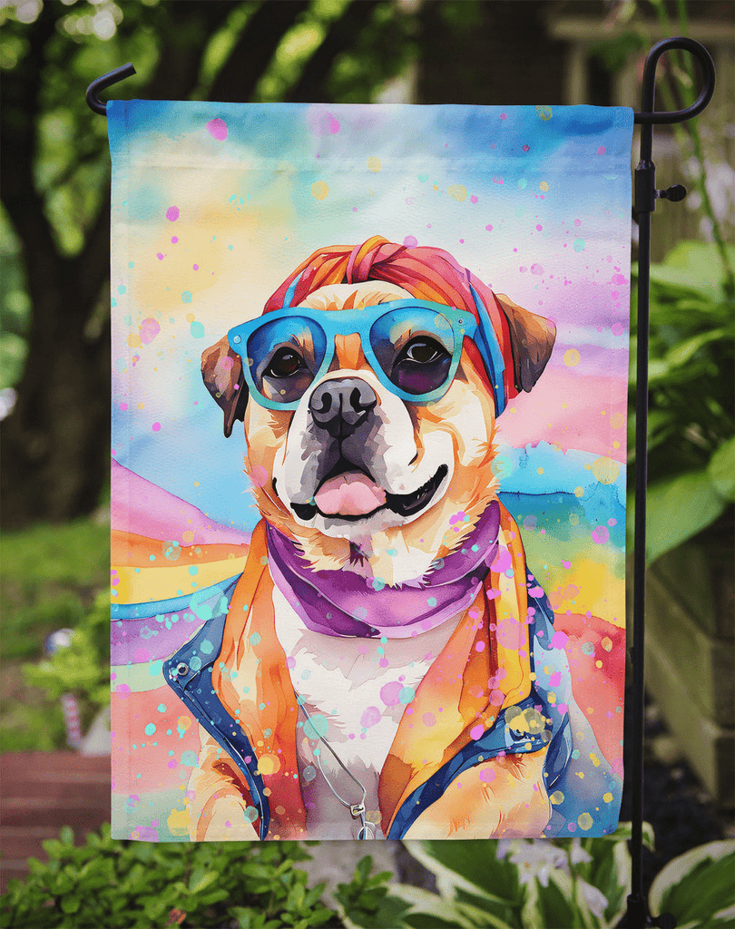 Glamorous Pups : Pug Hippie Dawg Garden Flag