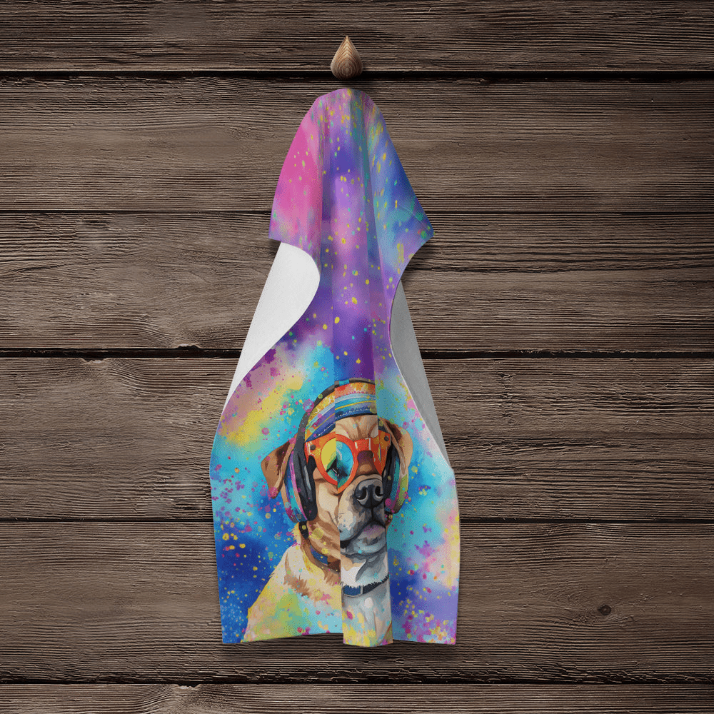 Glamorous Pups : Pug Hippie Dawg Kitchen Towel