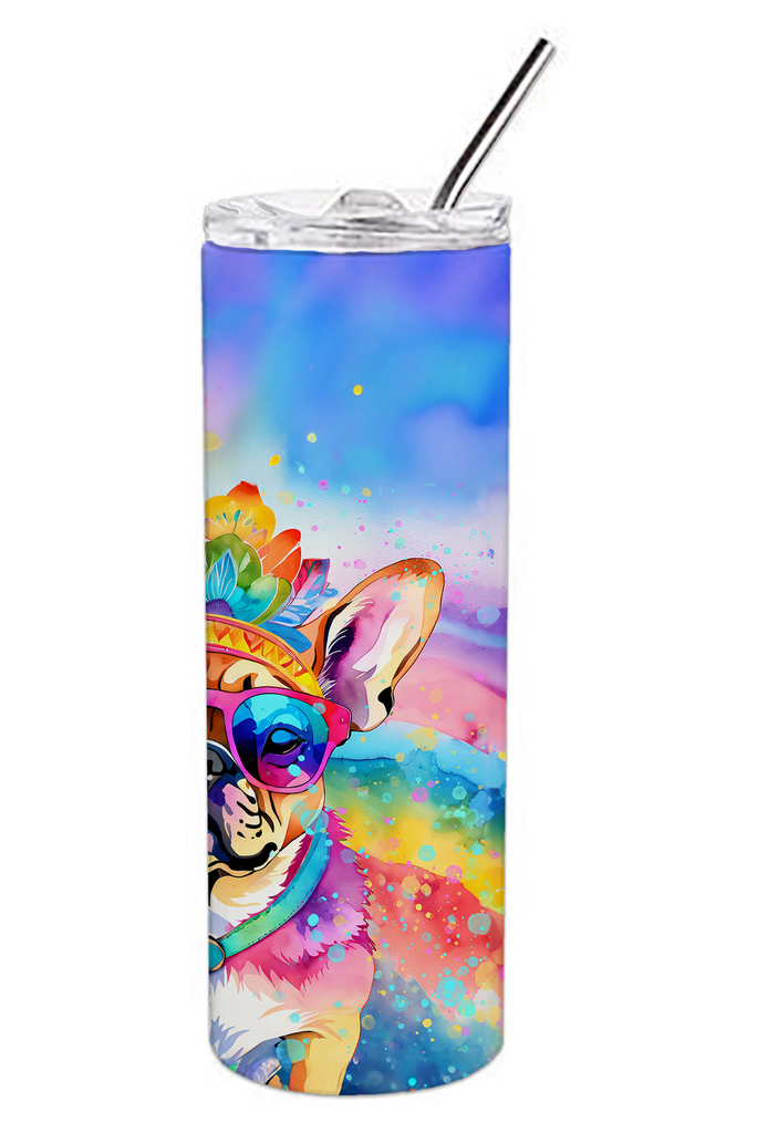 Glamorous Pups : Pug Hippie Dawg Stainless Steel Skinny Tumbler