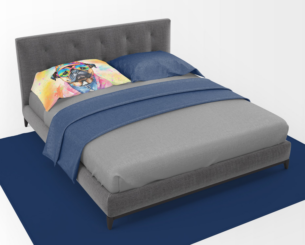 Glamorous Pups : Pug Hippie Dawg Standard Pillowcase