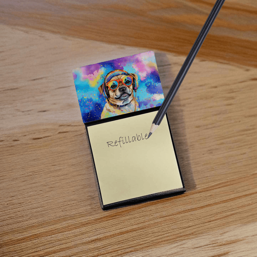 Glamorous Pups : Pug Hippie Dawg Sticky Note Holder