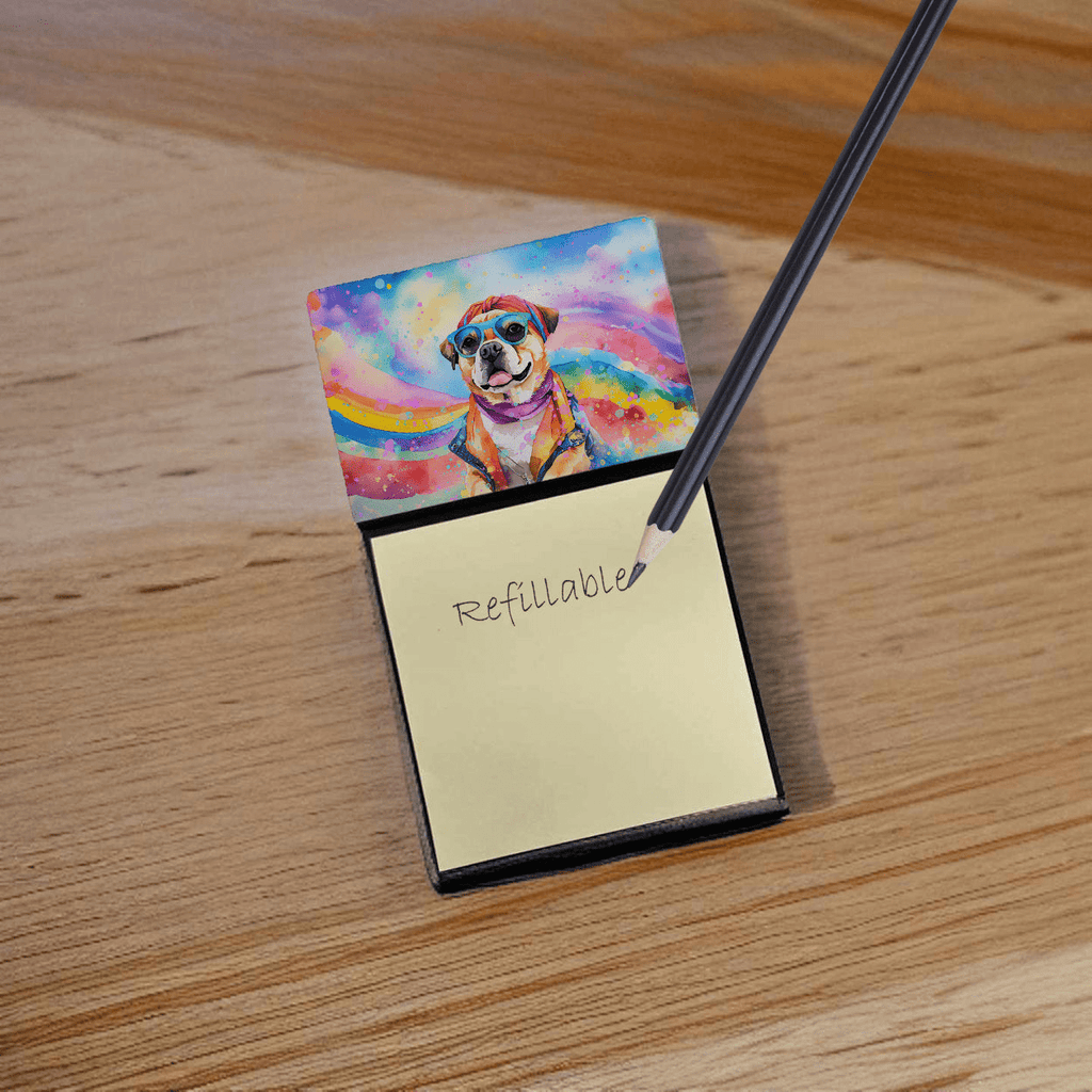 Glamorous Pups : Pug Hippie Dawg Sticky Note Holder