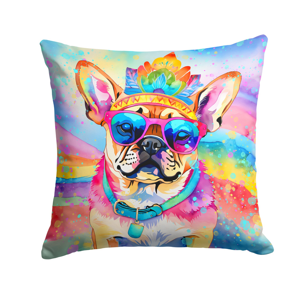 Glamorous Pups : Pug Hippie Dawg Throw Pillow