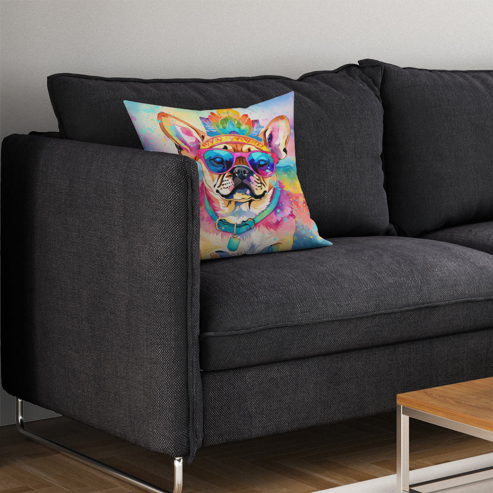 Glamorous Pups : Pug Hippie Dawg Throw Pillow