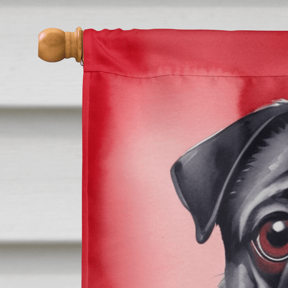Glamorous Pups : Pug My Valentine House Flag