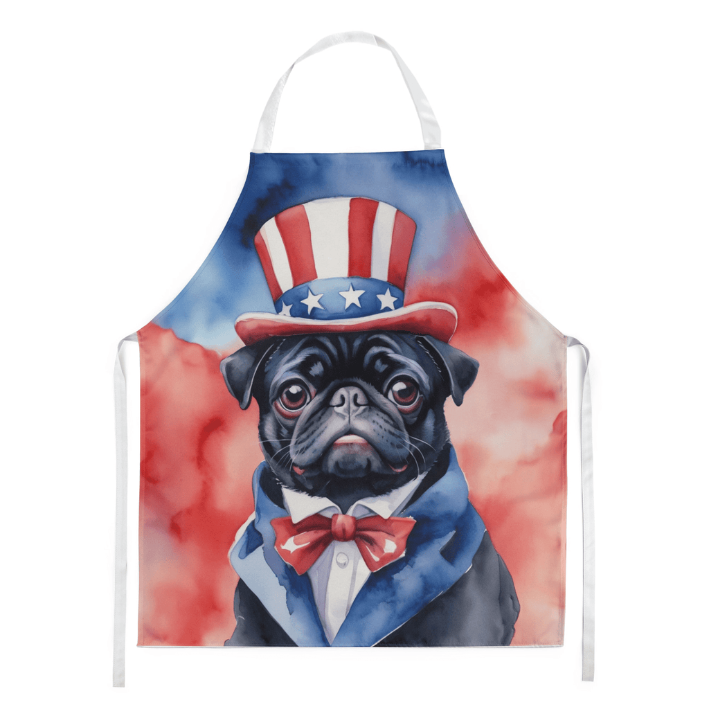 Glamorous Pups : Pug Patriotic American Apron