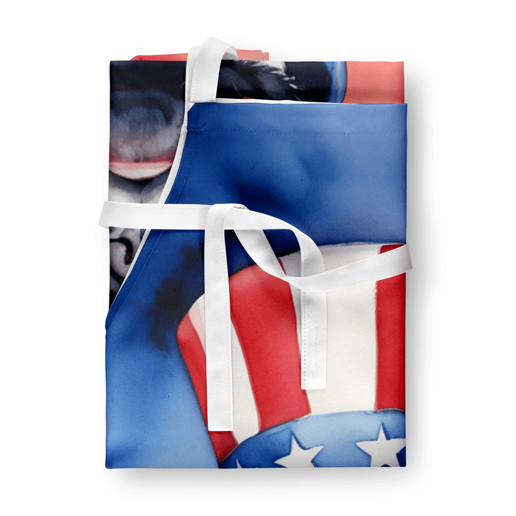 Glamorous Pups : Pug Patriotic American Apron