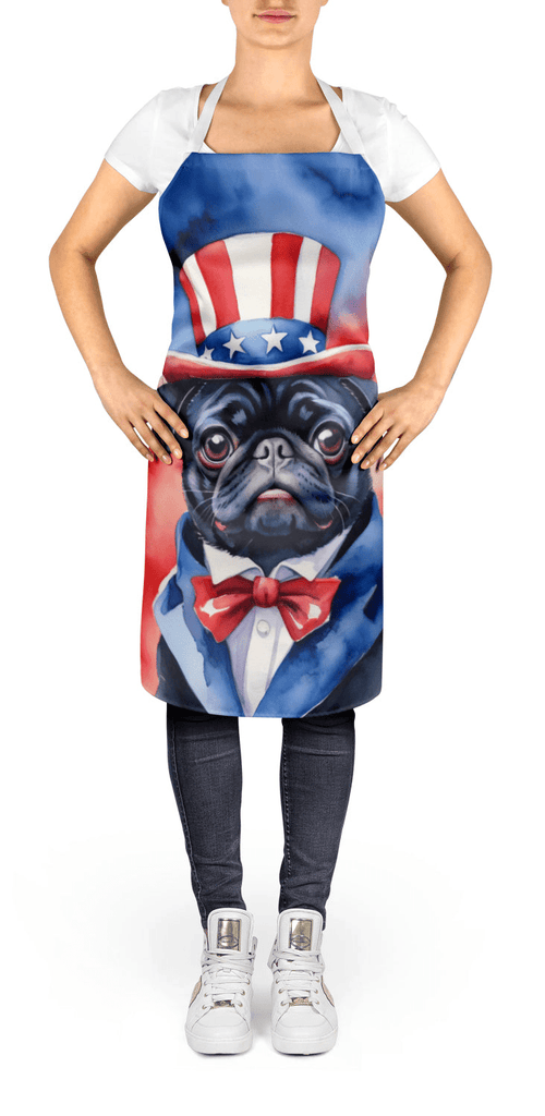 Glamorous Pups : Pug Patriotic American Apron