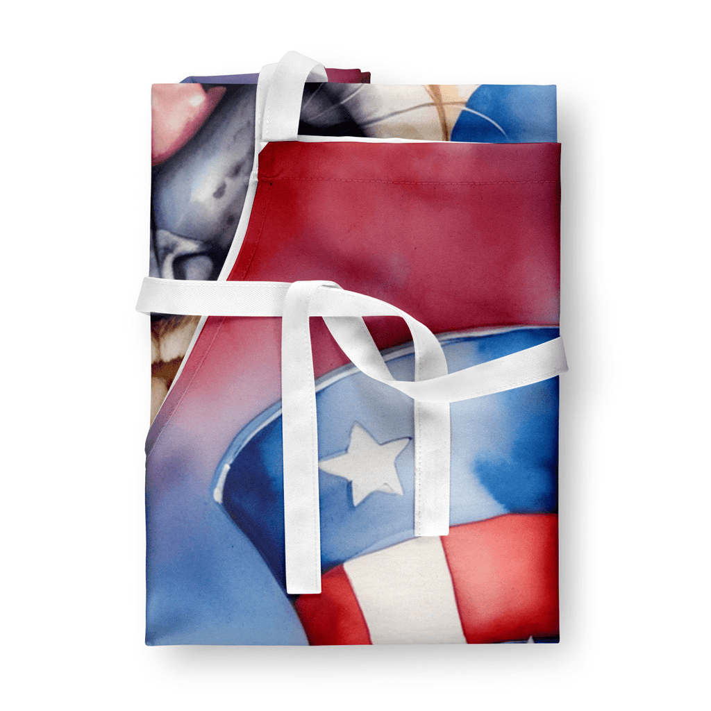 Glamorous Pups : Pug Patriotic American Apron