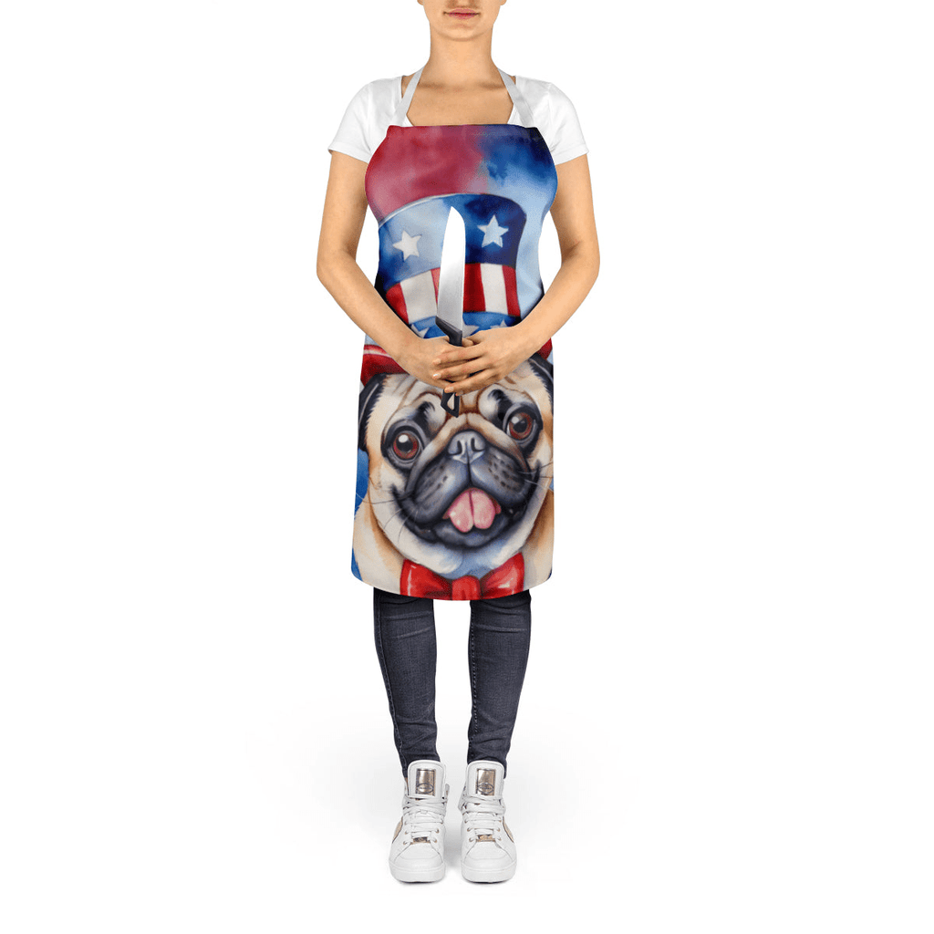 Glamorous Pups : Pug Patriotic American Apron
