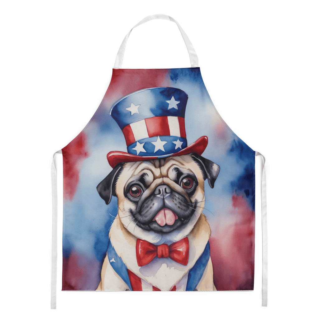 Glamorous Pups : Pug Patriotic American Apron