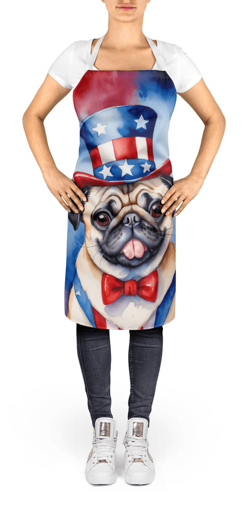 Glamorous Pups : Pug Patriotic American Apron