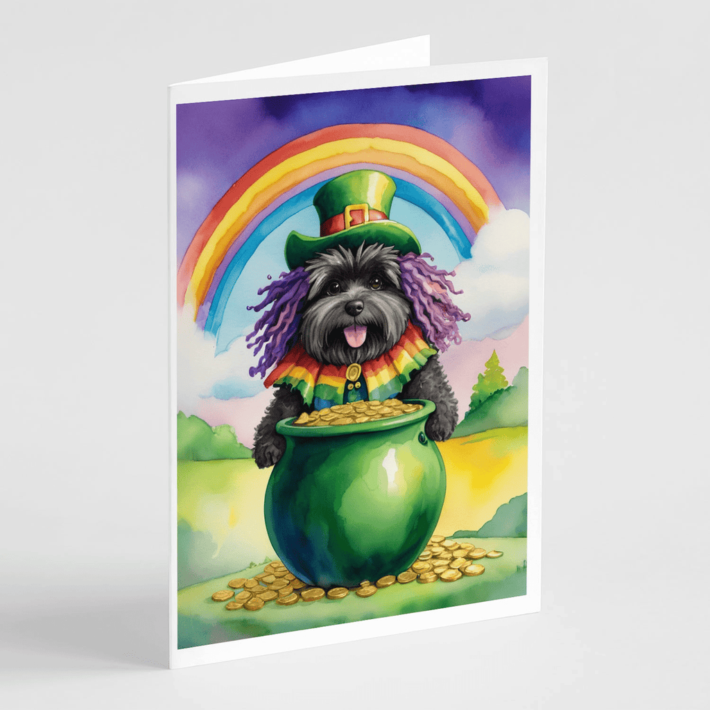 Glamorous Pups : Puli St Patrick's Day Greeting Cards Pack of 8