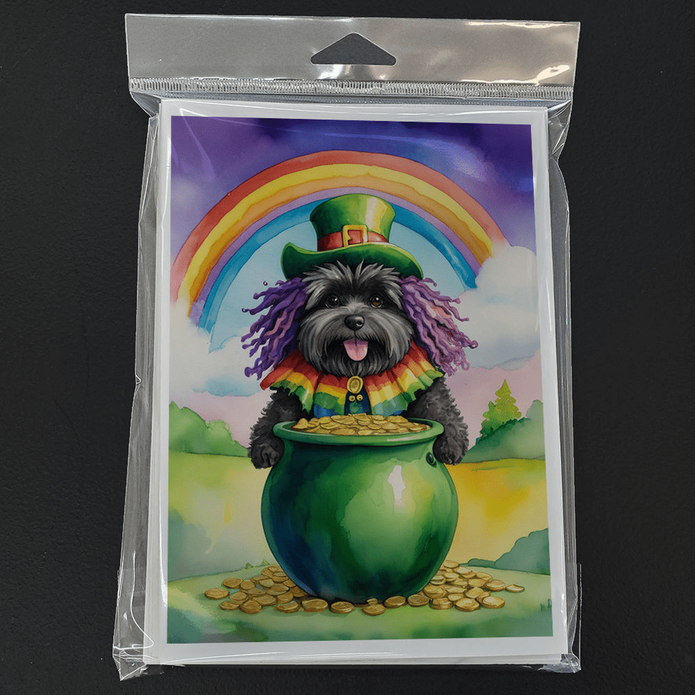 Glamorous Pups : Puli St Patrick's Day Greeting Cards Pack of 8