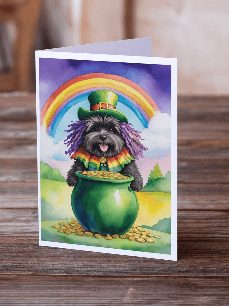 Glamorous Pups : Puli St Patrick's Day Greeting Cards Pack of 8