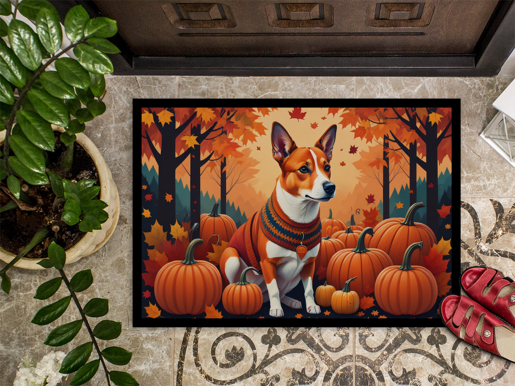 Glamorous Pups : Red Basenji Fall Doormat
