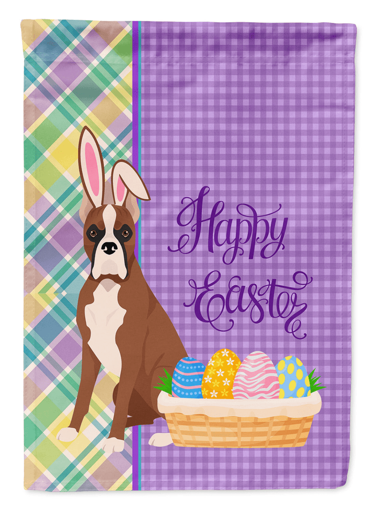 Glamorous Pups : Red Fawn Boxer Easter Garden Flag