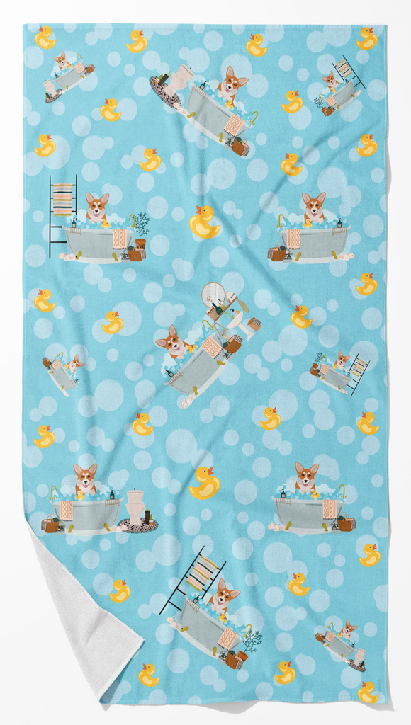 Glamorous Pups : Red Pembroke Corgi Bath Towel Large