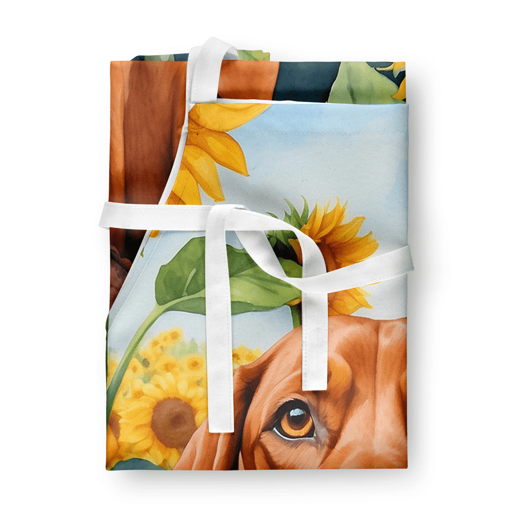 Glamorous Pups : Redbone Coonhound in Sunflowers Apron