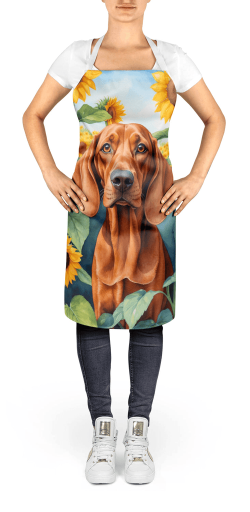 Glamorous Pups : Redbone Coonhound in Sunflowers Apron