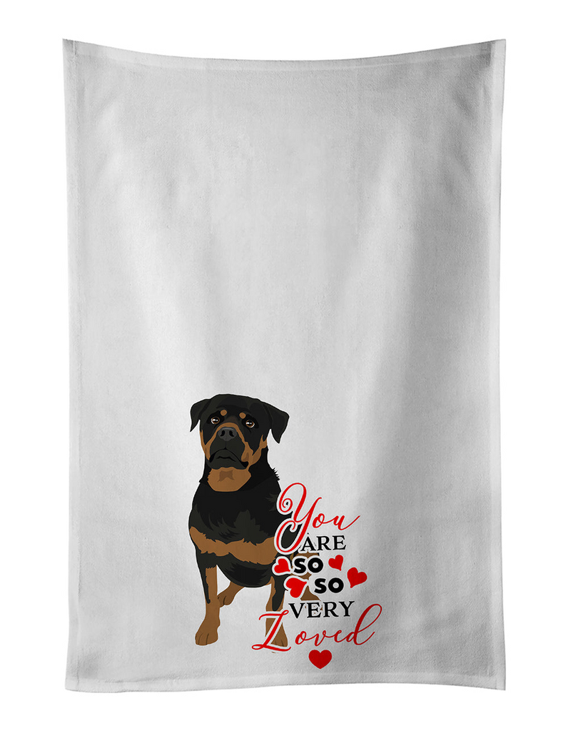 Glamorous Pups : Rottweiler Black and Mahogany so Loved Kitchen Towel Set of 2