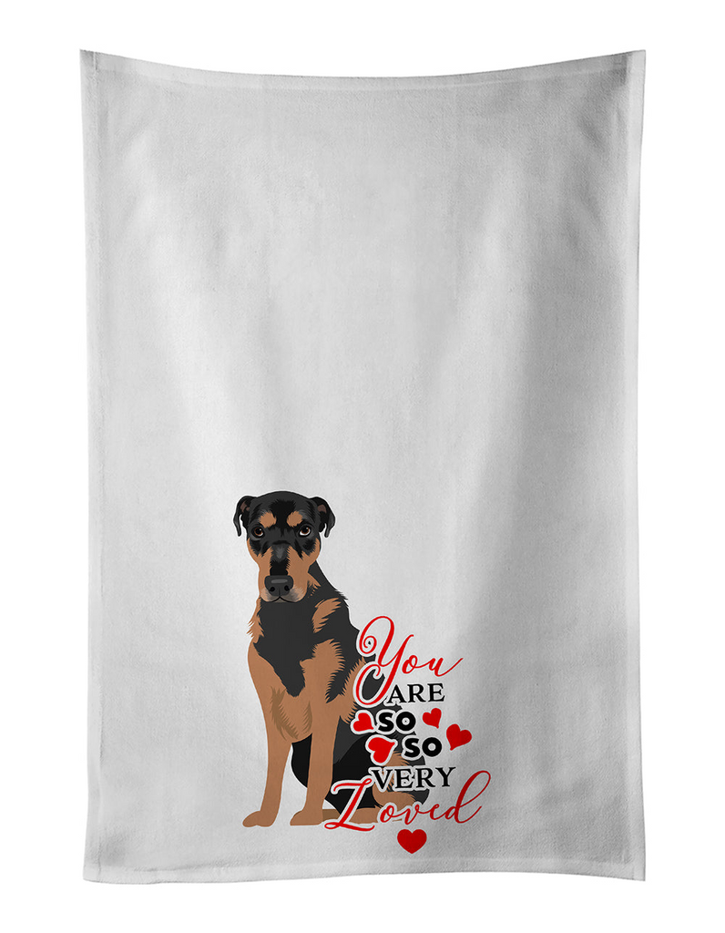 Glamorous Pups : Rottweiler Black and Tan #2 so Loved Kitchen Towel Set of 2