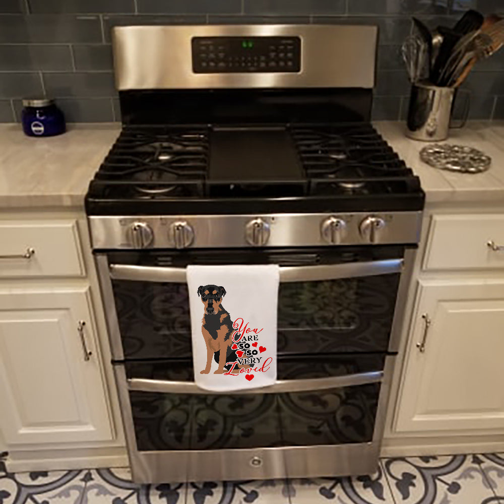 Glamorous Pups : Rottweiler Black and Tan #2 so Loved Kitchen Towel Set of 2