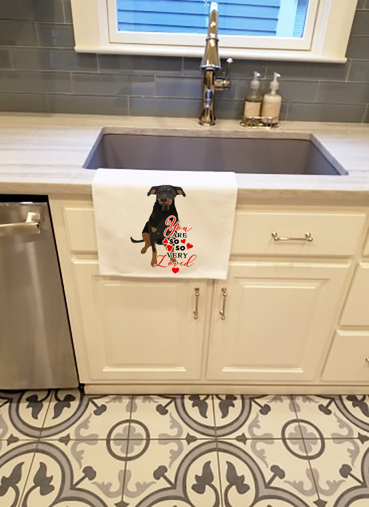Glamorous Pups : Rottweiler Black and Tan #5 so Loved Kitchen Towel Set of 2