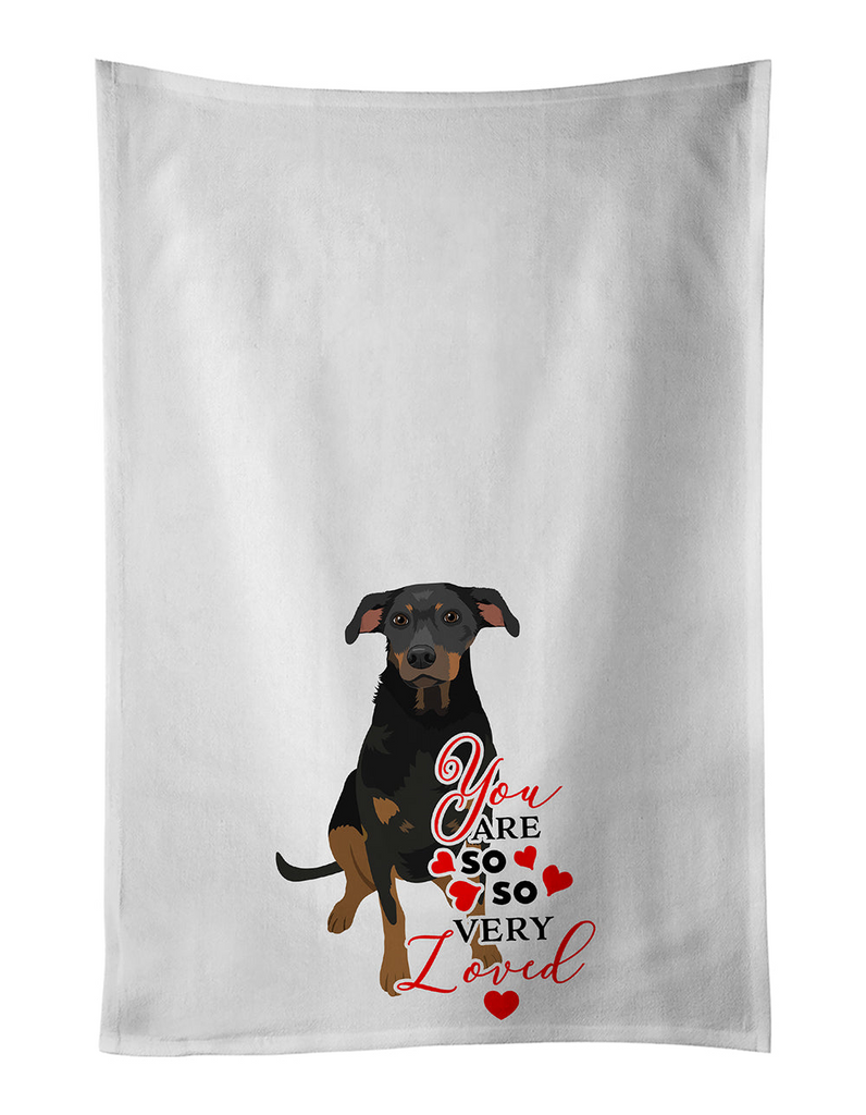 Glamorous Pups : Rottweiler Black and Tan #5 so Loved Kitchen Towel Set of 2