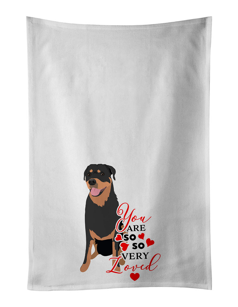 Glamorous Pups : Rottweiler Black and Tan #7 so Loved Kitchen Towel Set of 2