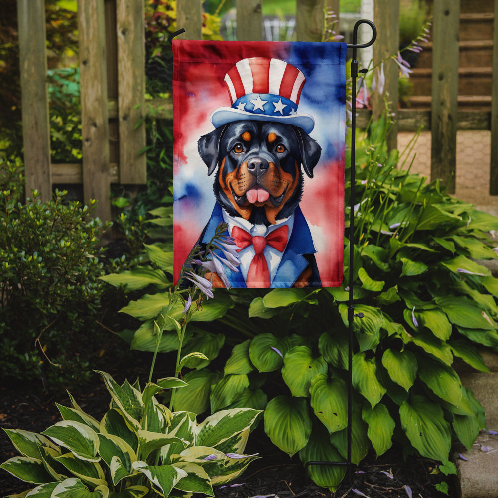 Glamorous Pups : Rottweiler Patriotic American Garden Flag