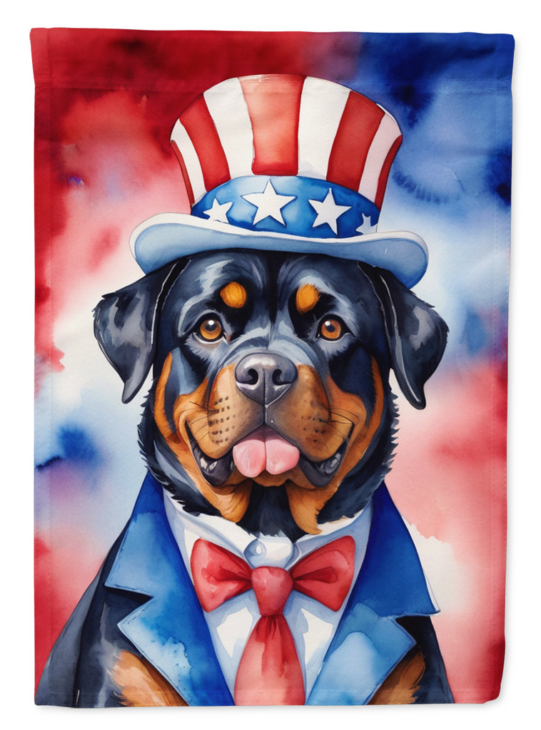 Glamorous Pups : Rottweiler Patriotic American Garden Flag