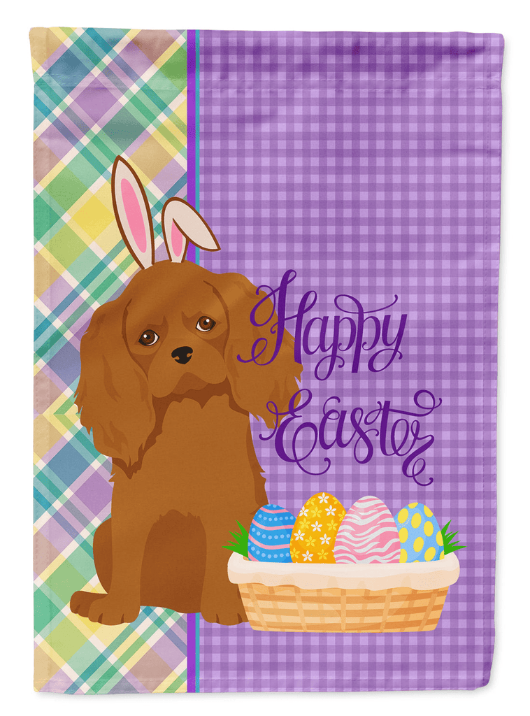 Glamorous Pups : Ruby Cavalier Spaniel Easter Garden Flag