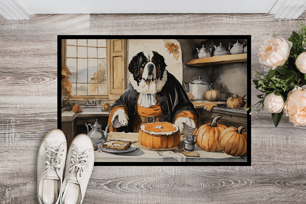 Glamorous Pups : Saint Bernard Fall Kitchen Pumpkins Doormat