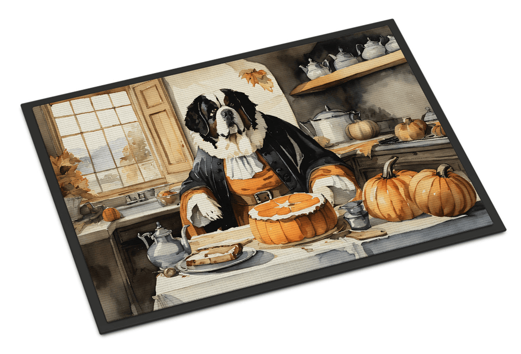 Glamorous Pups : Saint Bernard Fall Kitchen Pumpkins Doormat