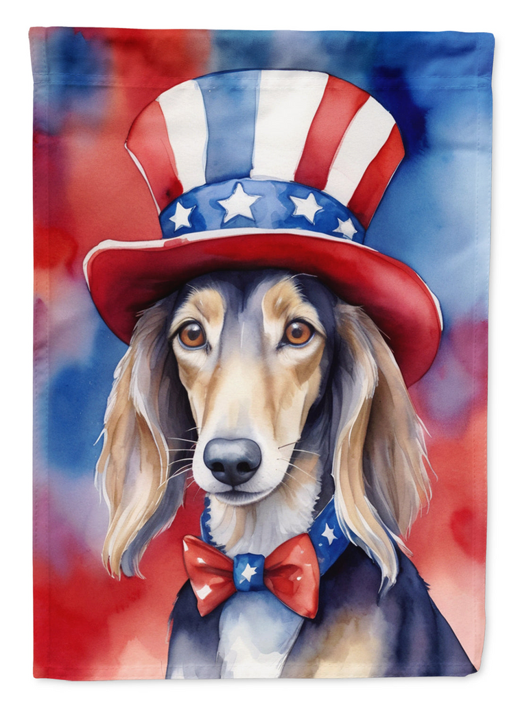 Glamorous Pups : Saluki Patriotic American Garden Flag