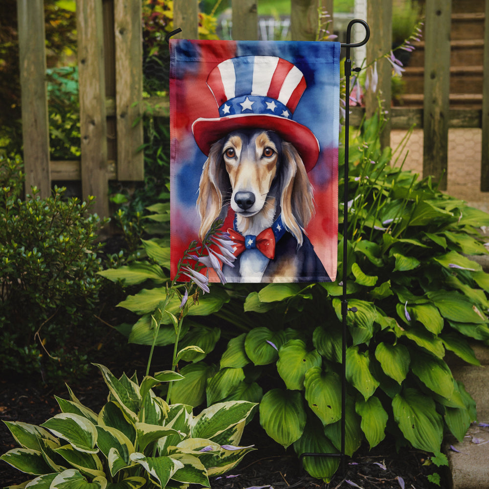 Glamorous Pups : Saluki Patriotic American Garden Flag