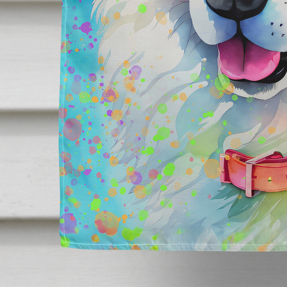 Glamorous Pups : Samoyed Hippie Dawg House Flag